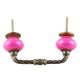Neon Pink Ceramic Cut Bridge handles