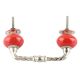 Red Ceramic Cut Bridge Handles