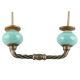 Sea Green Ceramic Cut Bridge Handles