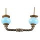 Sky Blue Ceramic Cut Bridge Handles