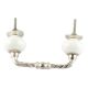 Solid White Ceramic Cut Bridge Handles