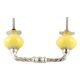Solid Yellow Ceramic Cut Bridge Handles