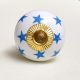Slate Blue Star Cabinet Knob