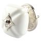 White Square Ceramic Dresser Knob