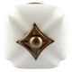 White Square Ceramic Dresser Knob