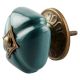 Solid Forest Green Square Ceramic Furniture Knob Online