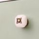 Solid Cream Square Ceramic Wardrobe Knob