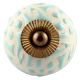 Sage Green Etched Ceramic Floral Drawer Knob Online