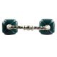 Solid Forest Green Square Ceramic Cut Bridge Handles