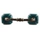 Solid Forest Green Square Ceramic Cut Bridge Handles