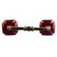 Solid Cherry Square Ceramic Cut Bridge Handle