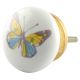 Yellow Butterfly Ceramic Flat Drawer Knob Online