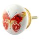 Multicolor Butterfly Ceramic Flat Wardrobe Knob Online