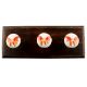 Red Butterfly Ceramic Wooden Hook