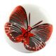 Dark Red Butterfly Ceramic Wine Stopper