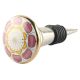 Pink Wheel Flower Ceramic Wine Stopper