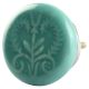Sea Green Leaf Ceramic Flat Drawer Knob Online