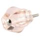 Pink Hexagon Glass Cut Cabinet Knob