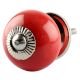 Solid Red Small Ceramic Cabinet Knob Online