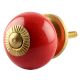 Solid Red Small Ceramic Cabinet Knob Online