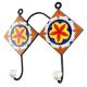 Orange Flower Ceramic Tile Hook