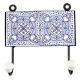 Ceramic Floral Tile Hook in Blue And White