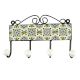 Forest Green Ceramic Flower Tile Hook