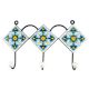 Turquoise Ceramic Tile Wall Hook