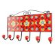 Red Floral Ceramic Tile Hook