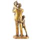 Exquisite Brass Father and Children Statue 