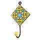 Turquoise Sunflower Ceramic Tile Hook