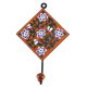 Brown Floral Ceramic Tile Wall Hook