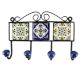 Multicolor Ceramic Floral Tile Hook