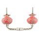 Red Etched Floral Ceramic Cut Bridge Handle Online