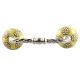 Yellow Marigold Etched Floral Ceramic Cut Bridge Handle