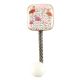 Pink and Gold Flamingo Square Ceramic Wall Hook in Antique Fitting