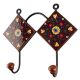 Dark Brown With Yellow Wheel Flower Ceramic Tile Hook