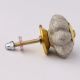 Cream Crackle Ceramic Melon Drawer Knob