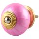 Solid Dark Neon Pink Ceramic Drawer Knob