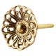 Golden Flower Brass Knob in Umbrella Shape