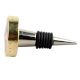 Silver Round Metal And Wood Wine Stopper