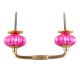 Solid Neon Pink Ceramic Melon Bridge Handle