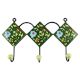 Forest Green Leaf Flower Ceramic Tile Hook Online