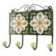 White Floral Ceramic Tile Hook