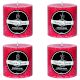 Set Of 4 Amour Rose Crystal Pillar  Candle