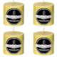 Set Of 4 Yellow Crystal Pillar  Candle