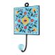 Turquoise Wheel Flower Ceramic Tile Hook Online