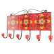 Red With Yellow Tiny Flower Ceramic Tile Hook