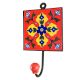 Navy Blue Tiny Flower Ceramic Tile Hook Online