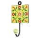 Pea Green Leaf Flower Ceramic Tile Hook